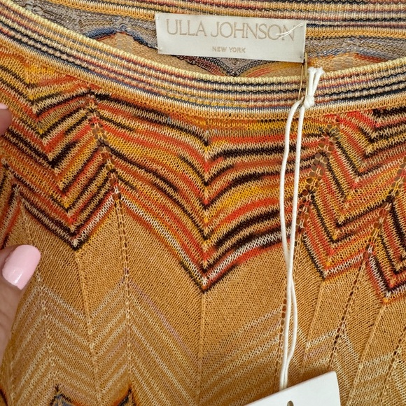 NWT ULLA JOHNSON PRISCILLA CHEVRON STRIPED KNIT SWEATER TOP SZ S - Picture 11 of 13
